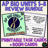 AP Bio Review Bundle Task Cards and Boom Cards Units 1-8