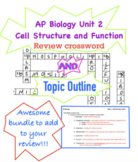AP Bio Unit 2 Review Bundle - Crossword, Student Outline, 