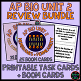 AP Bio Unit 2 Review Bundle Task Cards and Boom Cards