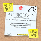 AP Biology 2.1 Cell Structure PPT, Guided Notes, Key, & Resources