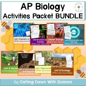 Preview of AP Biology Activities Packets- FULL YEAR Bundle- Updated to NEW CED