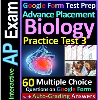 AP Biology Advanced Placement Exam - Google Form Multiple Choice MCQ  Practice 3