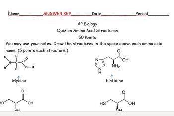 Lo Mas Rapido Amino Acid Structure Quiz