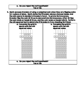 AP Biology Chi-Squared Problems Set 1 (With Grid in Answer Option)