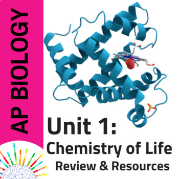 Preview of AP Biology Comprehensive Review plus Resources for Unit 1: Chemistry of Life