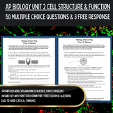 AP Biology Curriculum BUNDLE | Unit 2 Cell Structure | FRQ