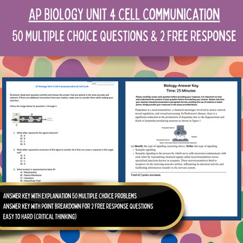 Preview of AP Biology Curriculum BUNDLE | Unit 4 Cell Communication FRQs & MCQs Worksheets