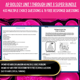 High School AP Biology Worksheet BUNDLE: Units 1-8 REVIEW 