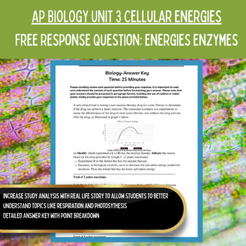 Preview of AP Biology Curriculum | Unit 3 Free Response Question FRQ | Enzymes Worksheets