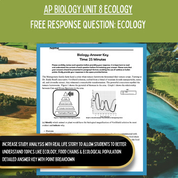 Preview of AP Biology Curriculum | Unit 8 Free Response Question FRQ | Ecology Worksheets