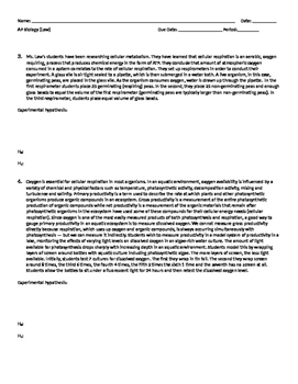 ap biology hypothesis format