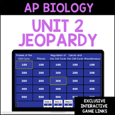 AP Biology Jeopardy Game Bundle - Unit 2 "The Cell" (Chapt