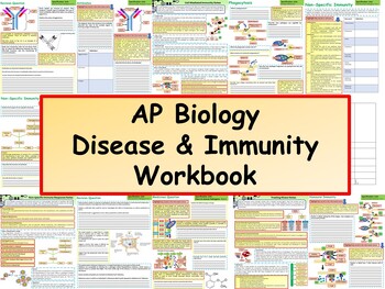 Preview of AP Biology: Pathogens & Immunity Workbook