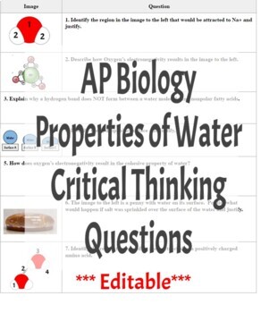 critical thinking questions about water