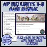 AP Biology Quizzes Digital and Printable All Topics Included