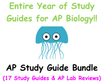Preview of 17 AP Biology Review  Guides for the Entire Year!!