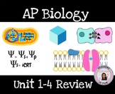 Preview of AP Biology Review Unit 1-4 Anchor Charts Cell Signaling Bundle
