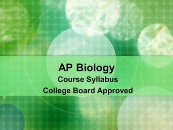 Preview of AP Biology Syllabus
