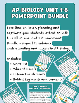 Preview of AP Biology Unit 1-8 PowerPoint Bundle