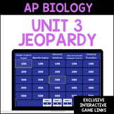 AP Biology Unit 3 Jeopardy Review Game Bundle: Genetics