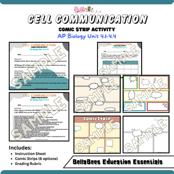 Preview of AP Biology Unit 4.1-4.4 Comic Strip: Cell Communication & Cell Signaling Pathway