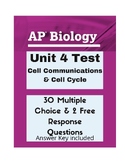 AP Biology Unit 4 Test- Cell Communication and Cell Cycle