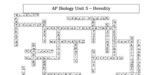 AP Biology Unit 5 (Genetics) Crossword - great addition to
