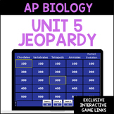 AP Biology Unit 5 Jeopardy Review Game Bundle: Evolutionar