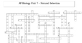 AP Biology Unit Review Crosswords