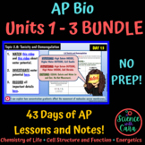 AP Biology Units 1-3  BUNDLE - Distance Learning Ready - NO PREP!