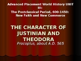 AP Byzantium and Eastern Europe: The Character of Justinian and Theodora