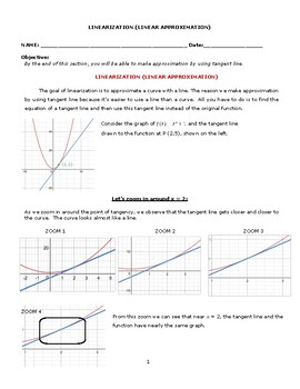 Preview of AP CALCULUS AB Linearization