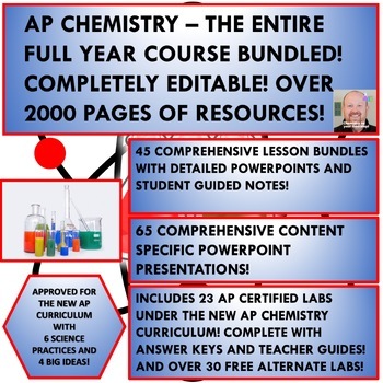 Preview of AP CHEMISTRY - THE ENTIRE FULL YEAR COURSE BUNDLE - OVER 2000 PAGES!