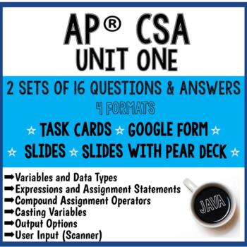 Preview of AP®CSA Unit 1 - Set 1 & Set 2 Bundle