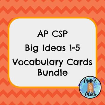 Preview of AP® CSP Big Idea Vocabulary Task Cards