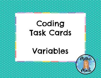 Preview of AP® CSP Coding Task Cards - Variables