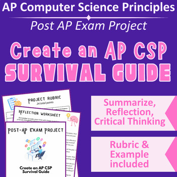 Preview of AP CSP Post-Exam Project - Create an AP CSP Survival Guide