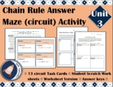 AP Calc AB/BC: Chain Rule Answer Maze (circuit) Activity