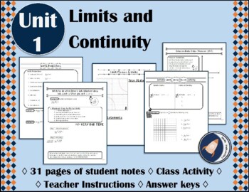Preview of AP Calc AB Unit 1 - Limits and Continuity