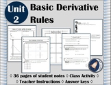 AP Calc AB Unit 2 - Basic Derivative Rules