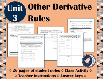 Preview of AP Calc AB Unit 3 - Other Derivative Rules