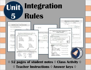 Preview of AP Calc AB Unit 5 - Integration Rules and Properties