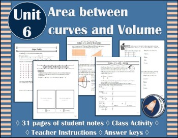 Preview of AP Calc AB Unit 6 - Area and Volume w/ Integration