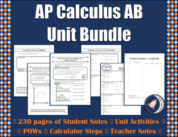 Preview of AP Calc AB Unit Bundle