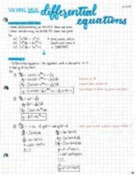 Preview of AP Calc ABC | Differential Equations Review Guide