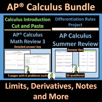 Preview of AP® Calculus Bundle Graphic Organizers | Projects | More