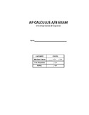 AP Calculus A/B - Applications of Integration - Unit 8 Exam