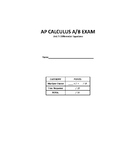 AP Calculus A/B - Differential Equations - Unit 7 Exam