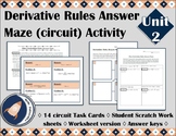 AP Calculus AB/BC: Derivative Rules Answer Maze (circuit) 