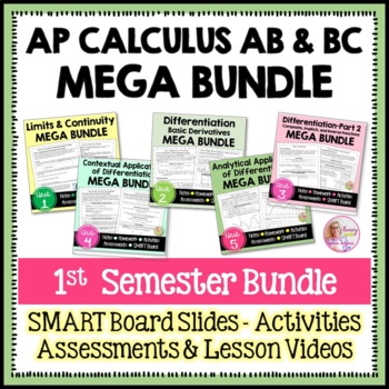 Preview of AP Calculus AB & BC Mega Bundle (1st Semester) | Flamingo Math 